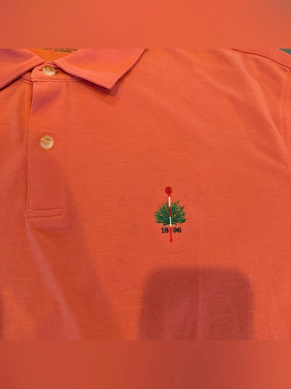Peter Millar Polo Shirt Men's Medium Pink Seaside Wash Cotton Short Sleeve - Picture 4 of 6